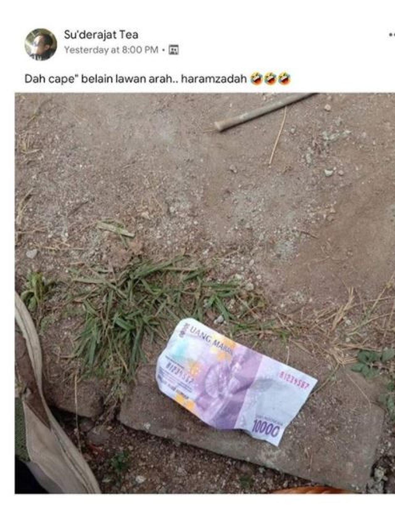 Status Facebook Kocak Orang Saat Nemu Uang Ini Bikin Ketawa Guling-Guling